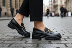 Mocasín de Mujer Davina 9973 Piel Negro con Correa