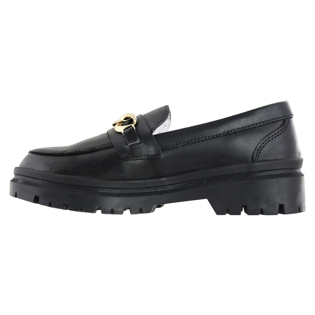 Mocasín de Mujer Davina 9973 Piel Negro con Correa