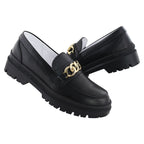 Mocasín de Mujer Davina 9973 Piel Negro con Correa