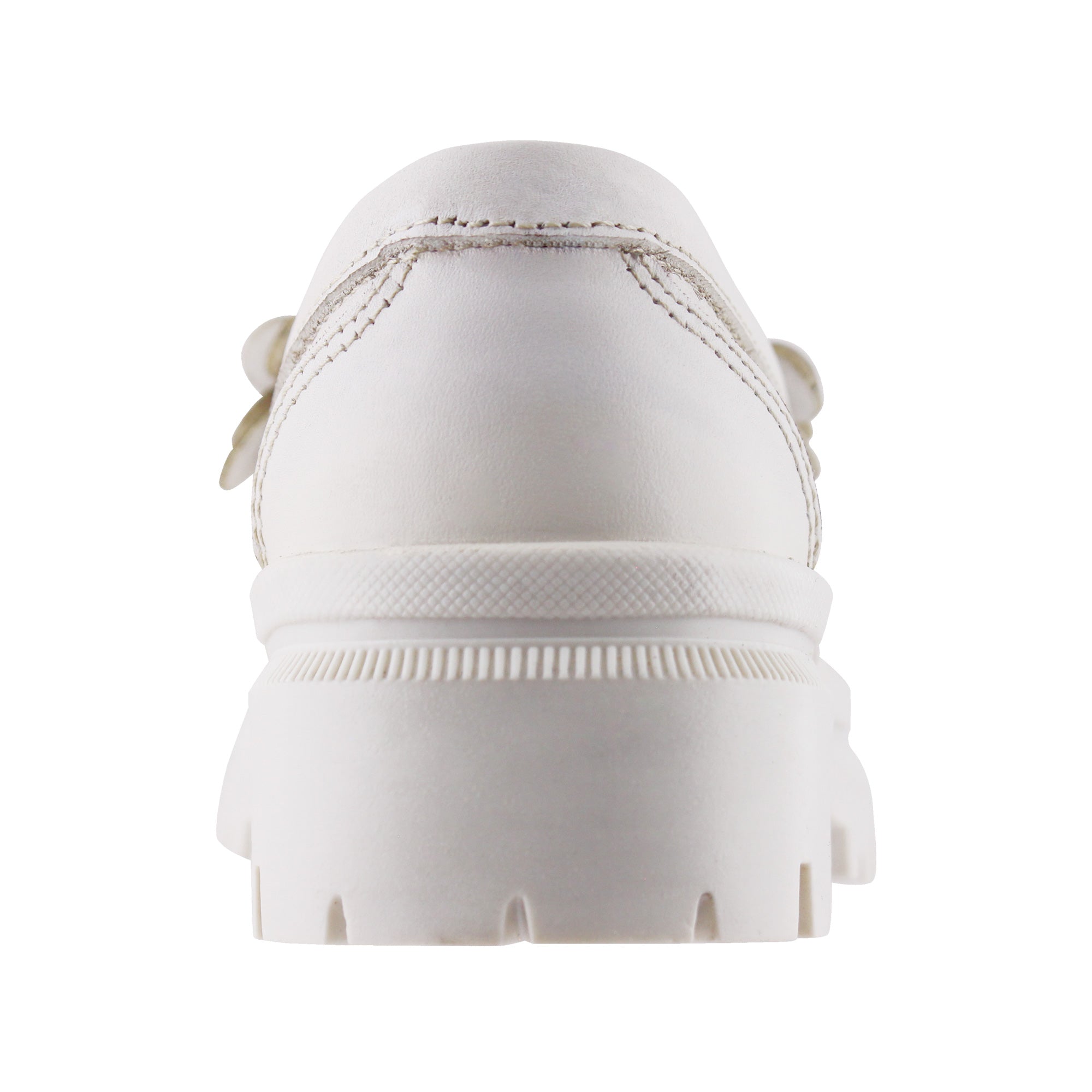 Mocasín de Mujer 9978 Piel Marfil con Flores