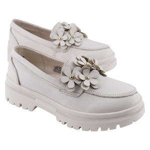 Mocasín Dama 9978 Piel Marfil