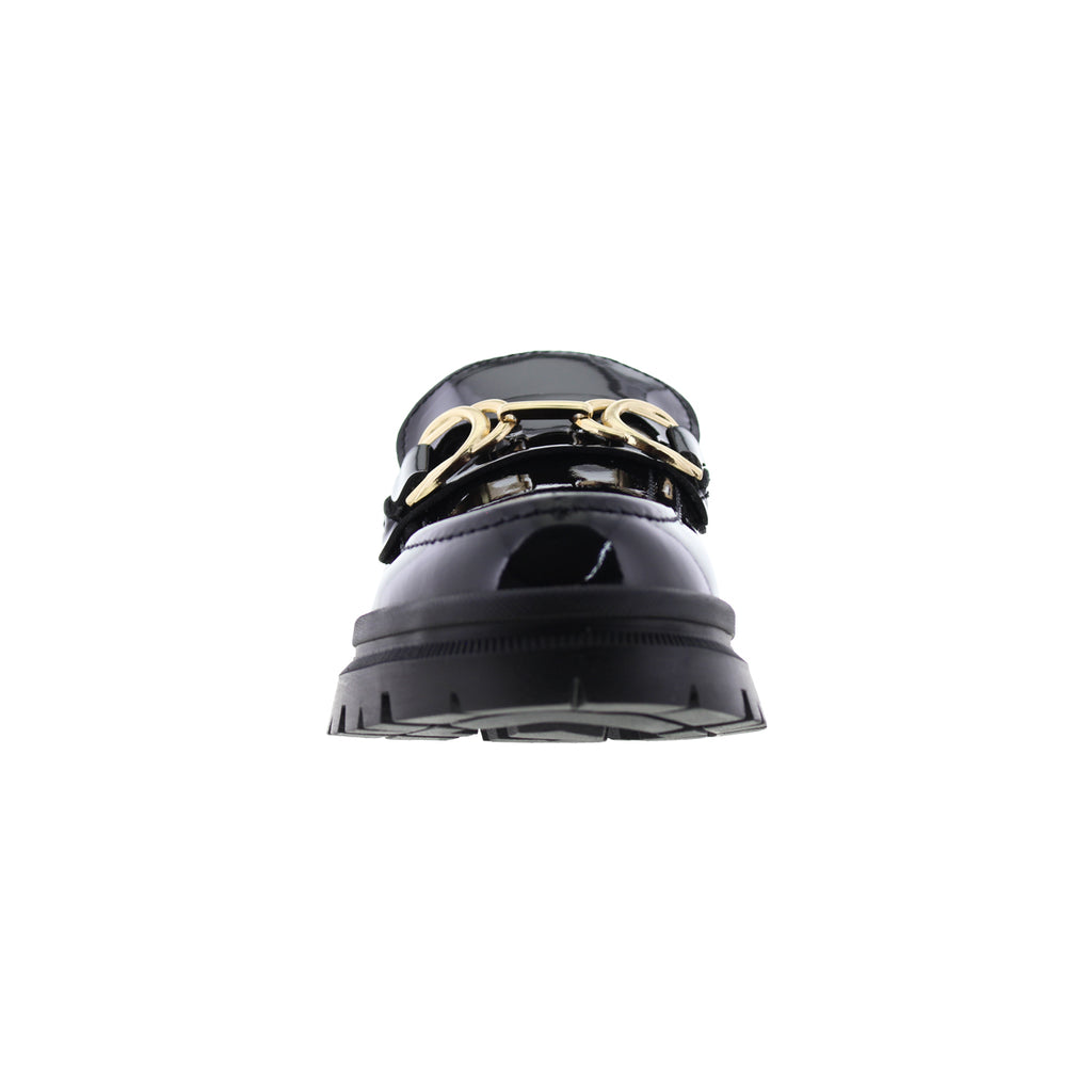 Mocasín de Mujer 9982 Davina Charol Negro con Hebilla