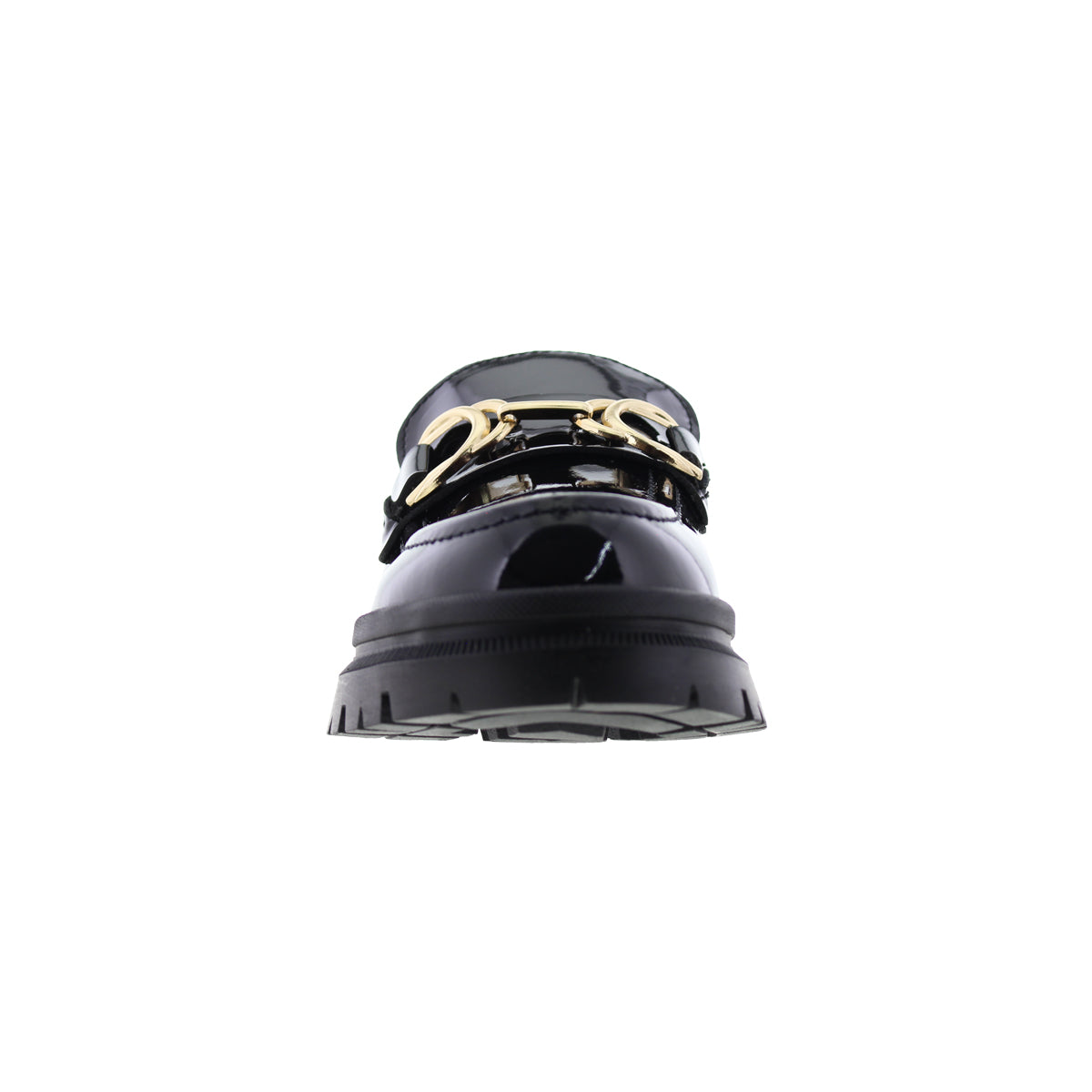 Mocasín de Mujer 9982 Davina Charol Negro con Hebilla