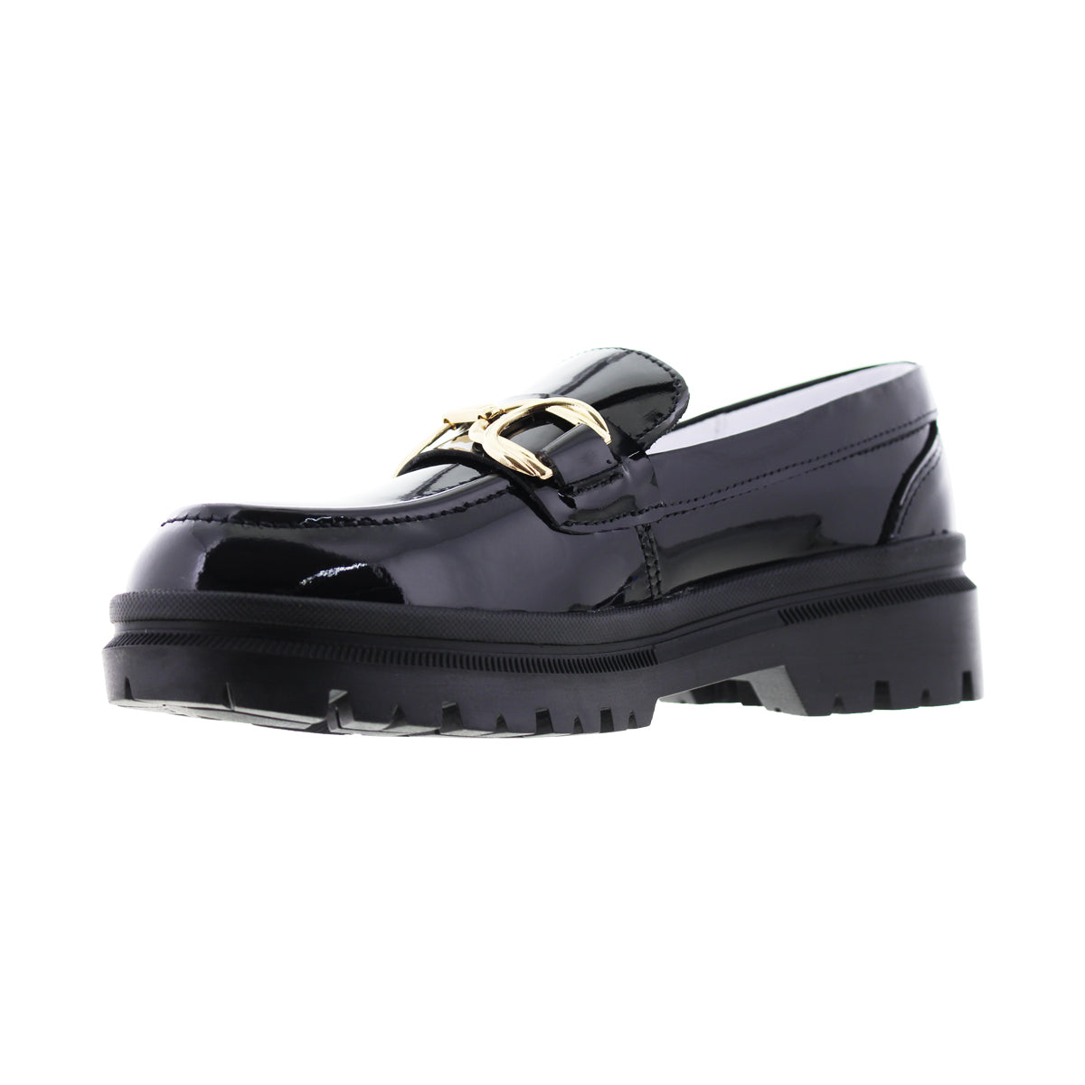 Mocasín de Mujer 9982 Davina Charol Negro con Hebilla