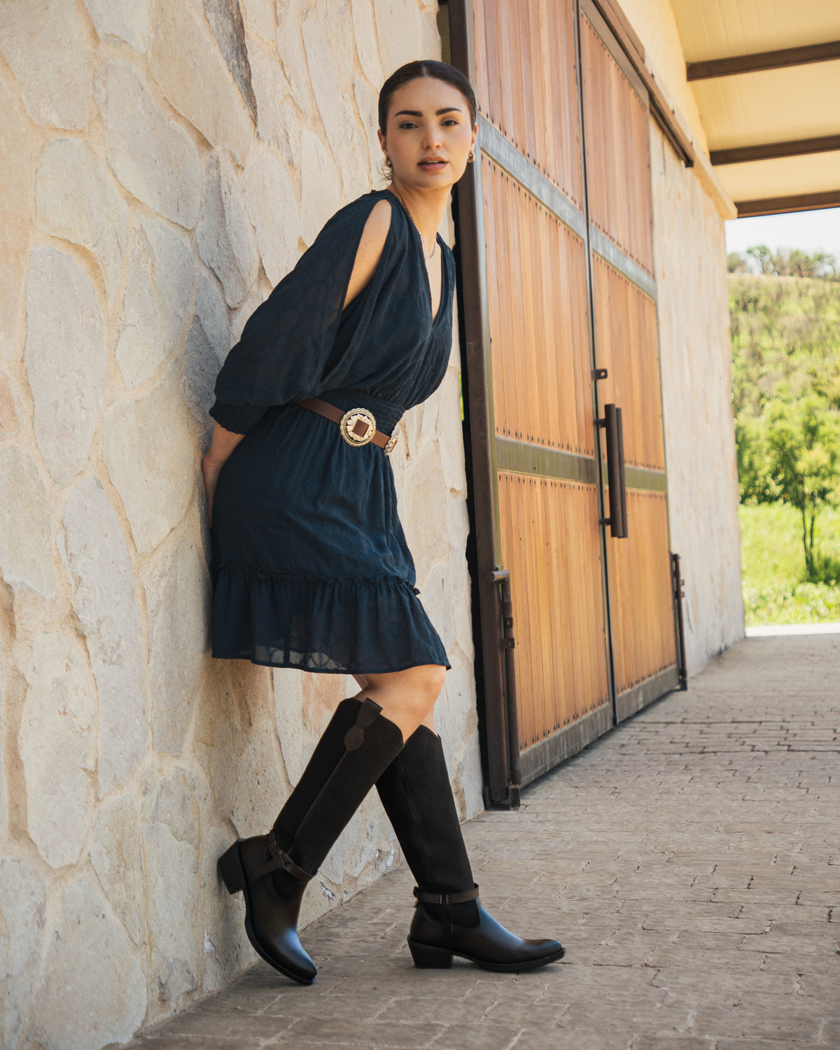 Bota Vaquera Mujer 96506 Piel Davina Madera