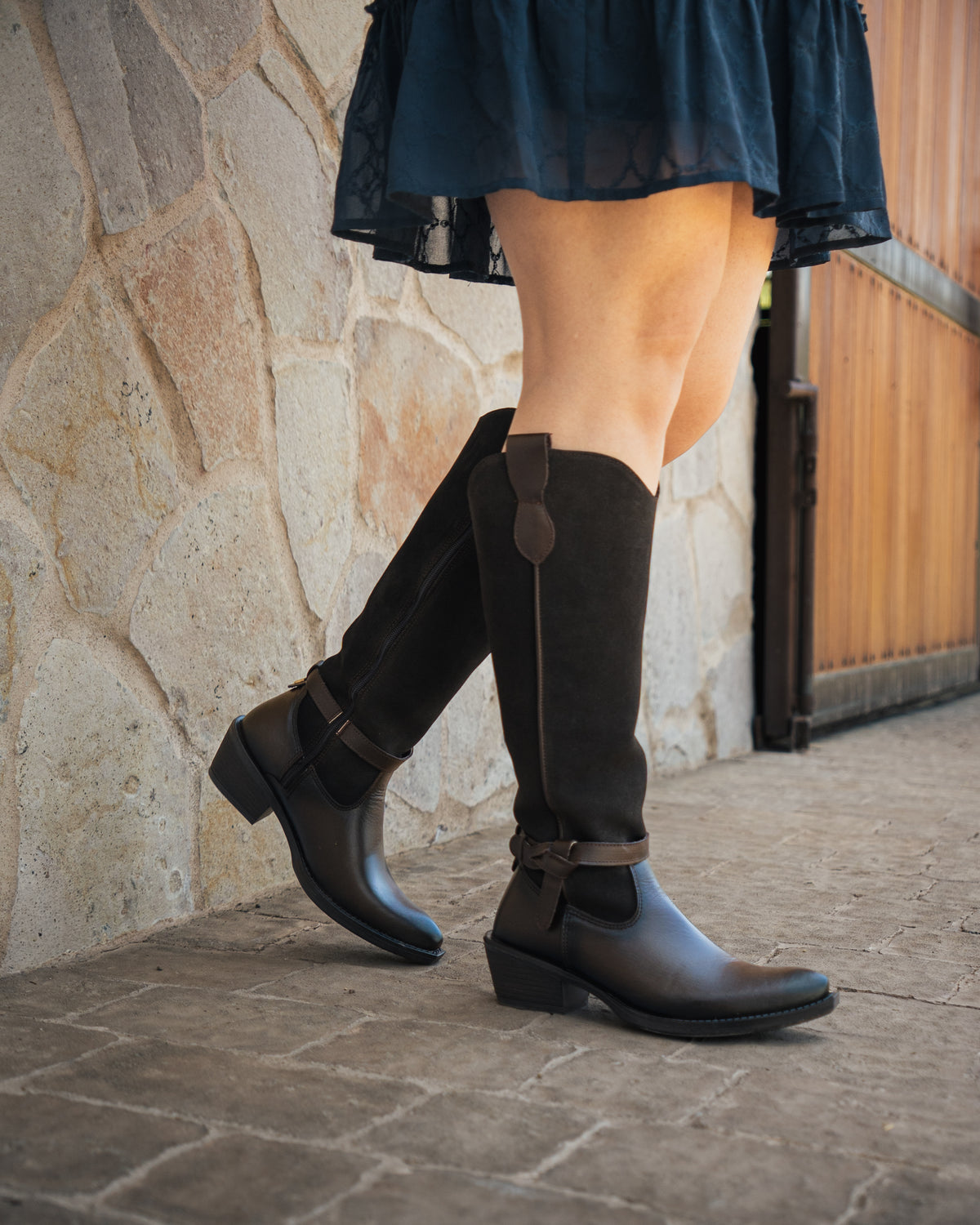 Bota Vaquera Mujer 96506 Piel Davina Madera