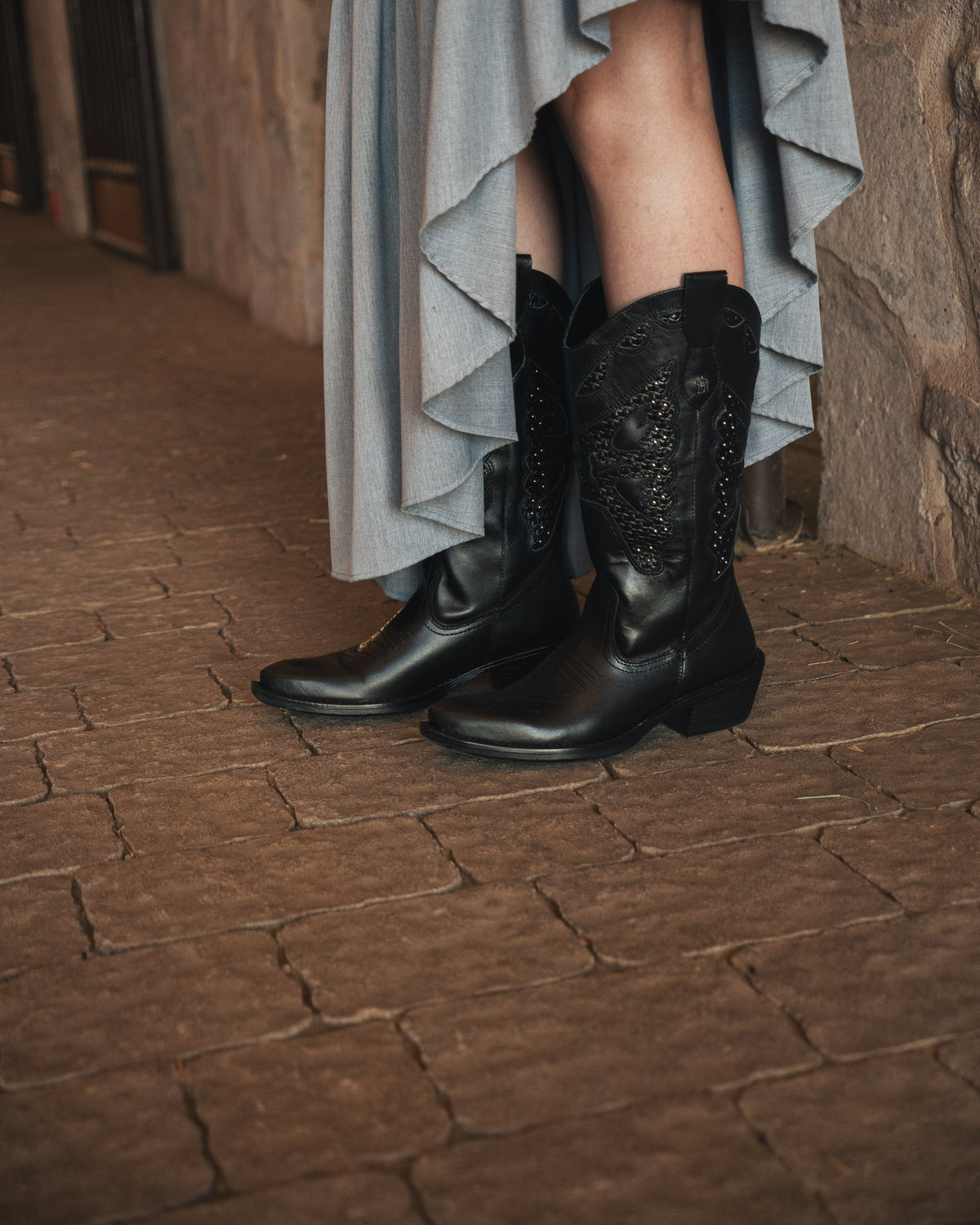 Bota Vaquera Mujer 96450 Negro