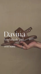 Sandalia de Mujer 4550 Davina Piel Maple con Hebilla