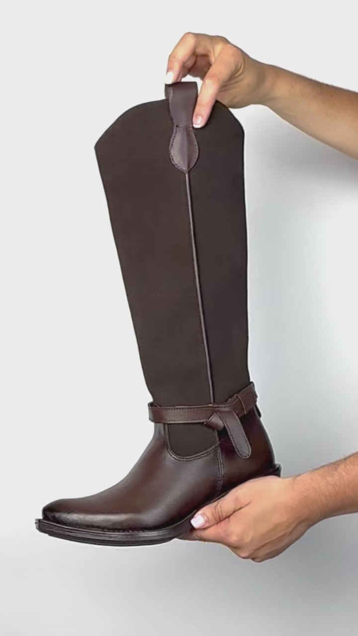 Bota Vaquera Mujer 96506 Piel Davina Madera