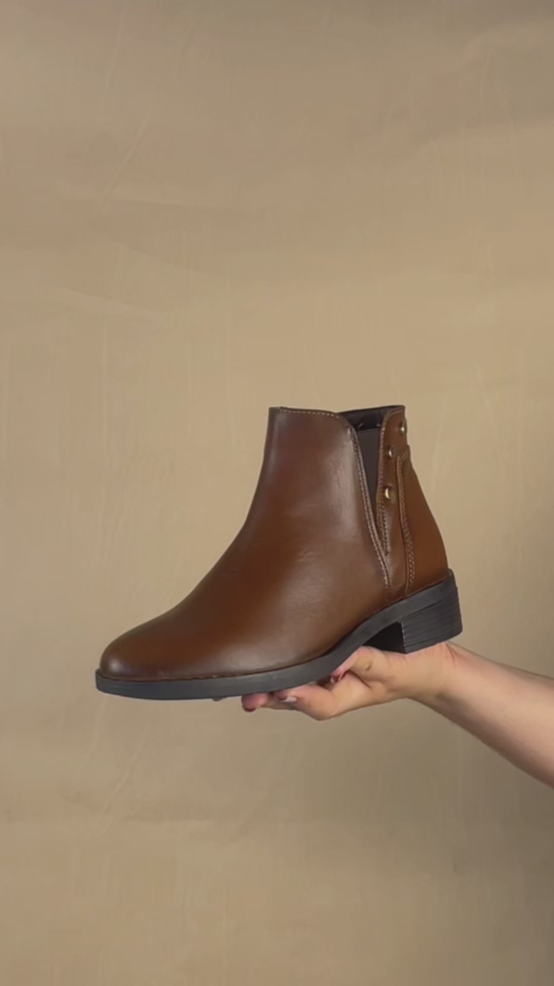 Bota Corta de Dama 74165 Davina Piel Café