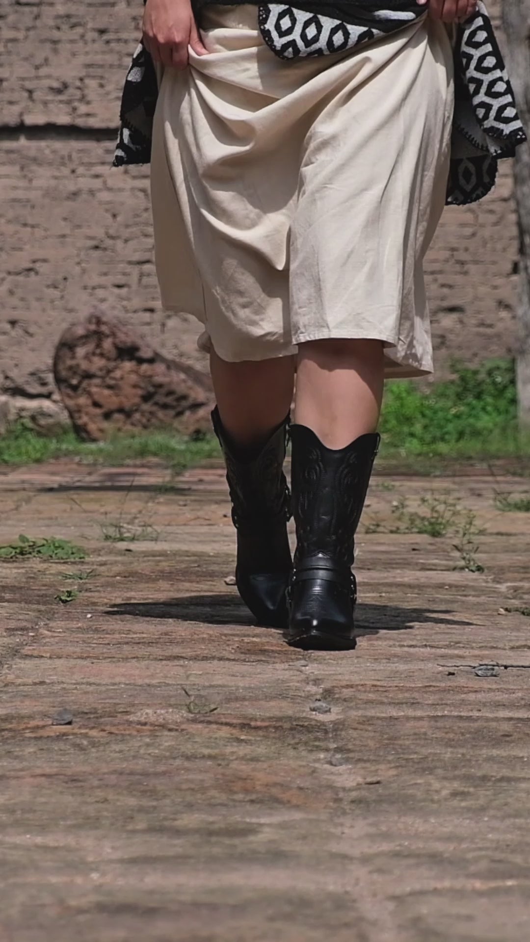 Bota Vaquera Mujer 96394 Davina Negra