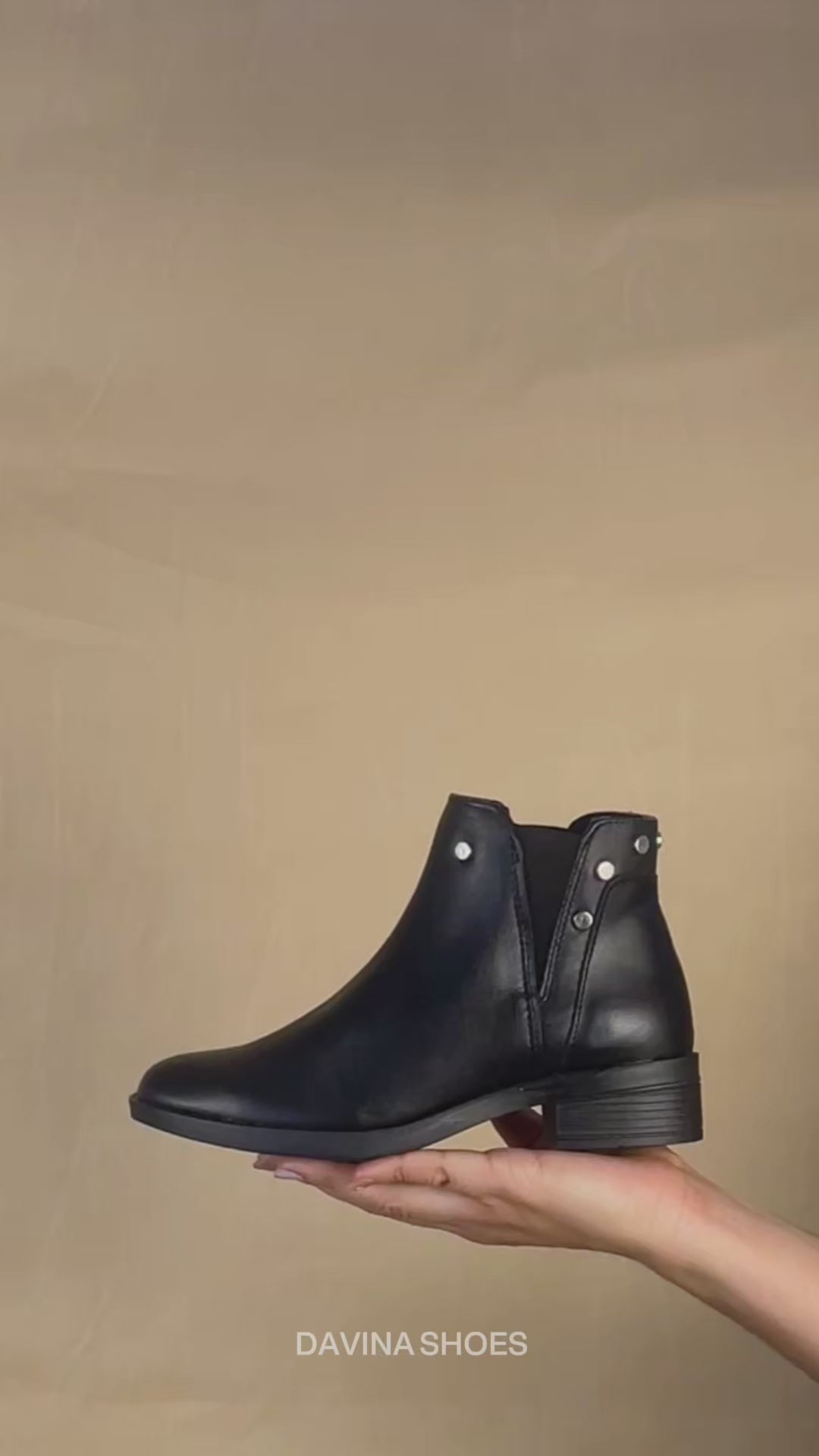 Bota Corta de Mujer 74165 Davina Piel Negro