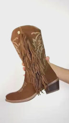 Bota Vaquera Mujer 96411 Gamuza Café