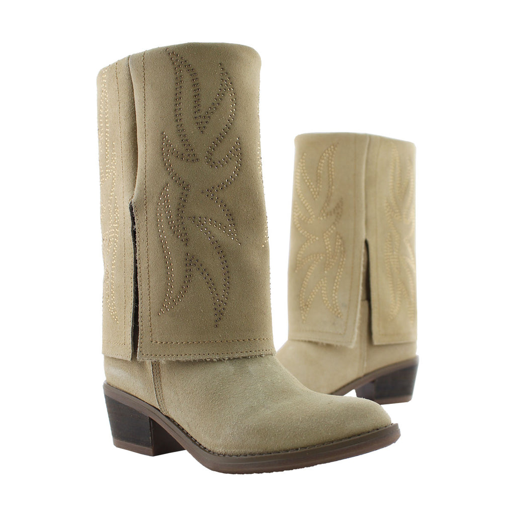 Bota Vaquera de Mujer 96420 Davina Gamuza Arena