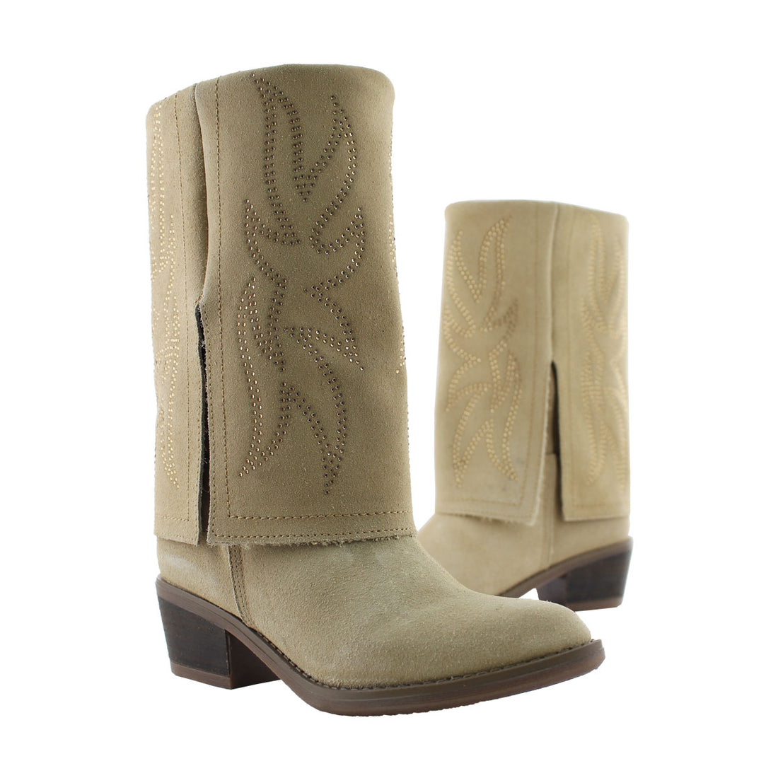 Bota Vaquera de Mujer 96420 Davina Gamuza Arena