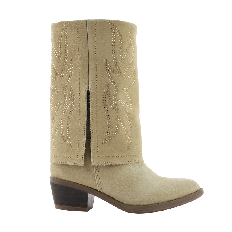 Bota Vaquera de Mujer 96420 Davina Gamuza Arena